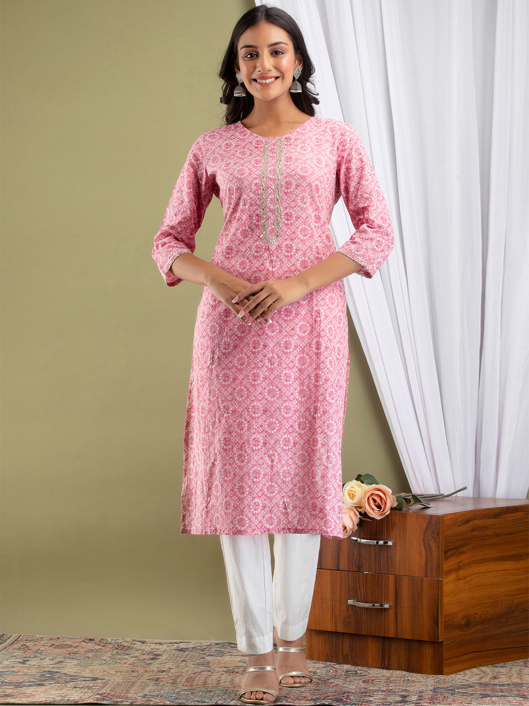 Women Kurta Pant Dupatta Set FRKT6736