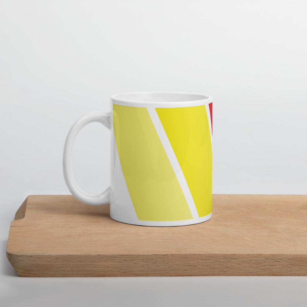 4 YELLOW STRIPS COFFEE MUG