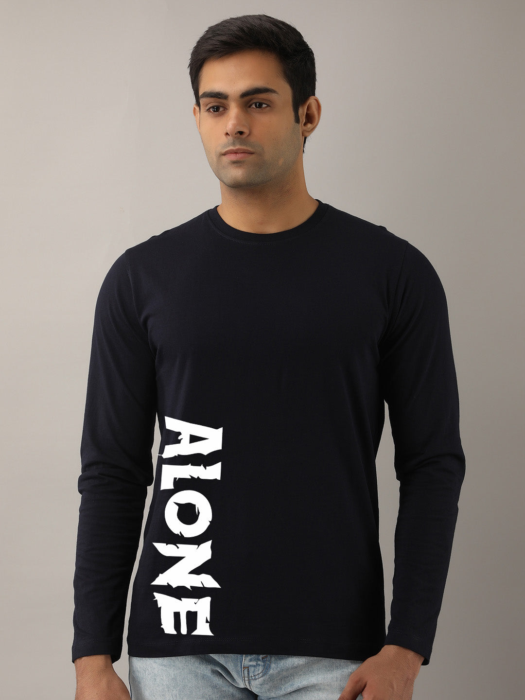 ALONE BLUE FULL SLEEVES T-SHIRT