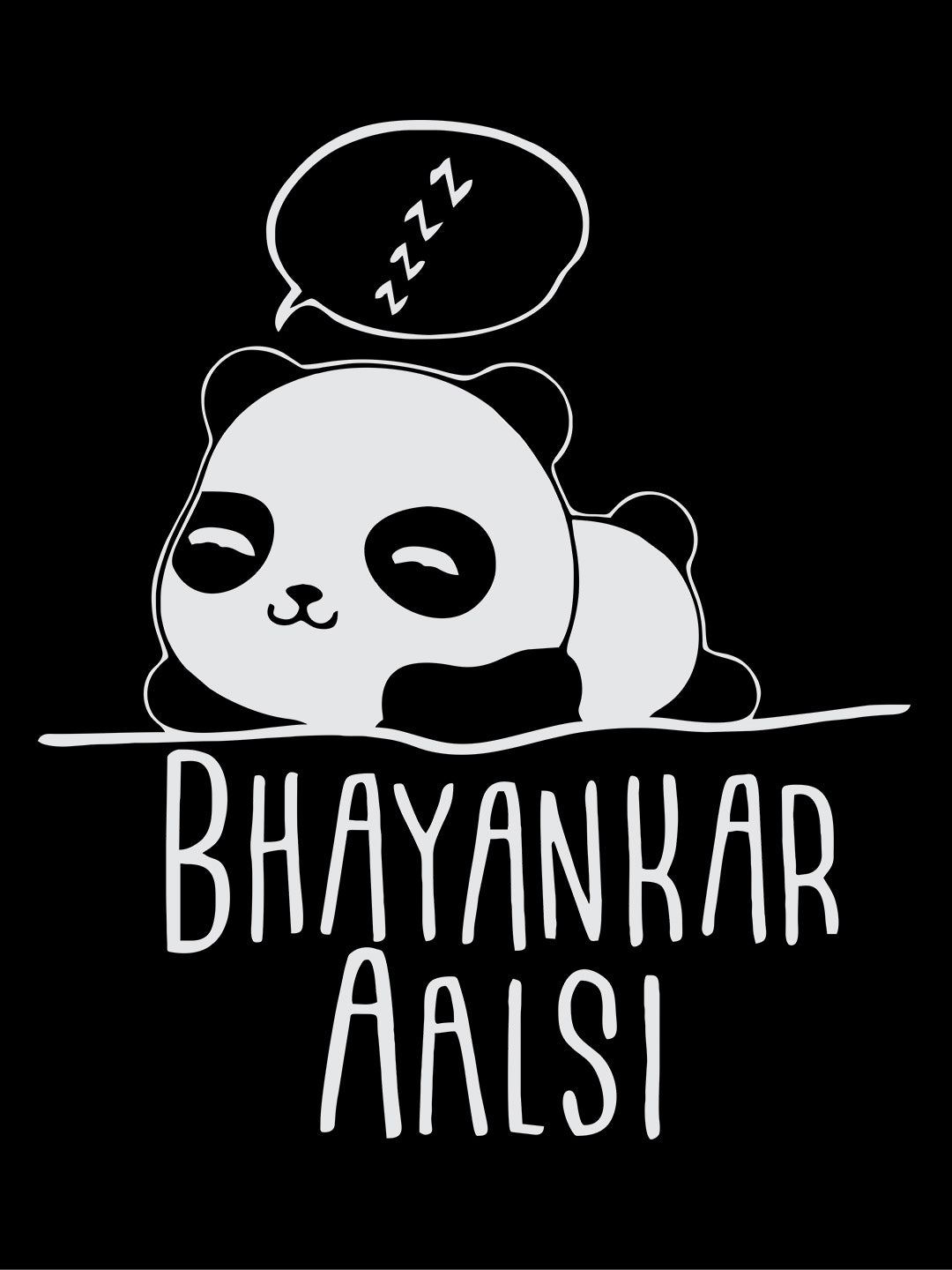 Bhayankar Aalsi Black T-Shirt