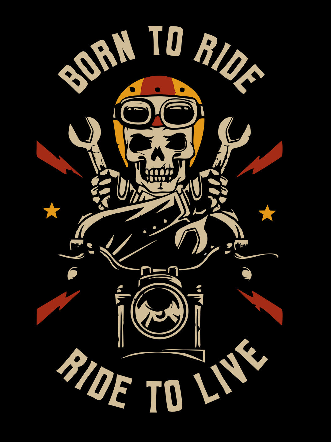 Born To Ride Blue T-Shirt