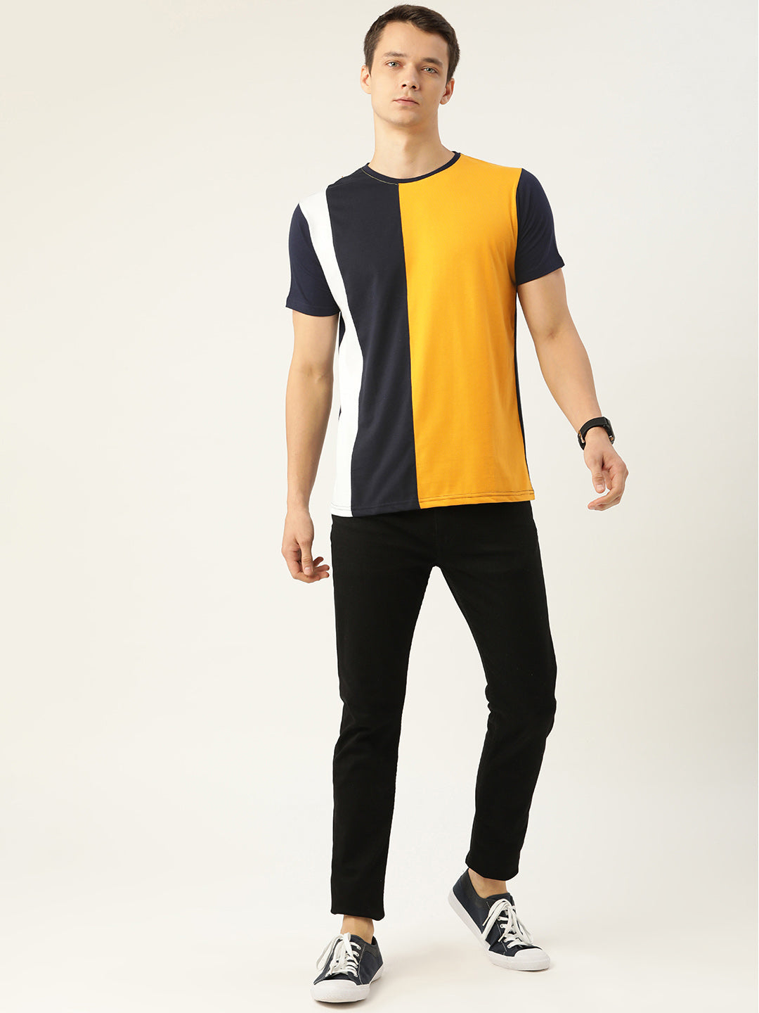 Cb Black White Mustard T-Shirt