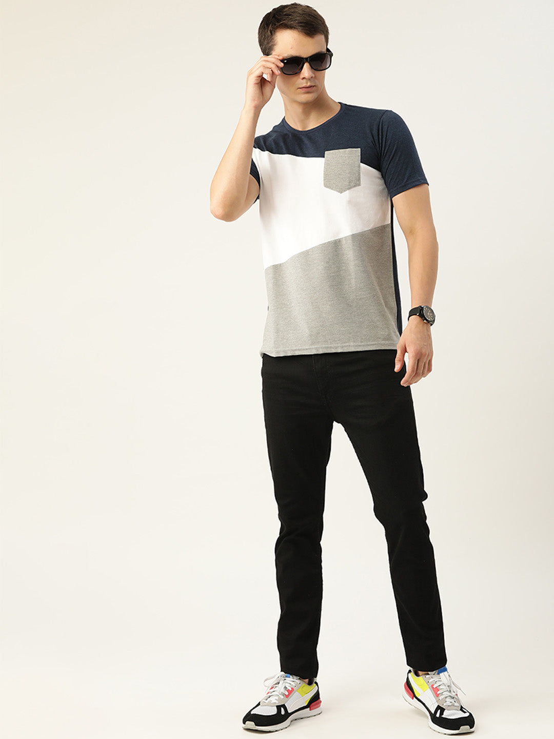 Cb Blue White Grey T-Shirt