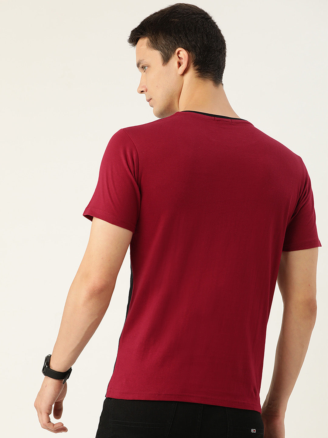 Cb Maroon Black T-Shirt