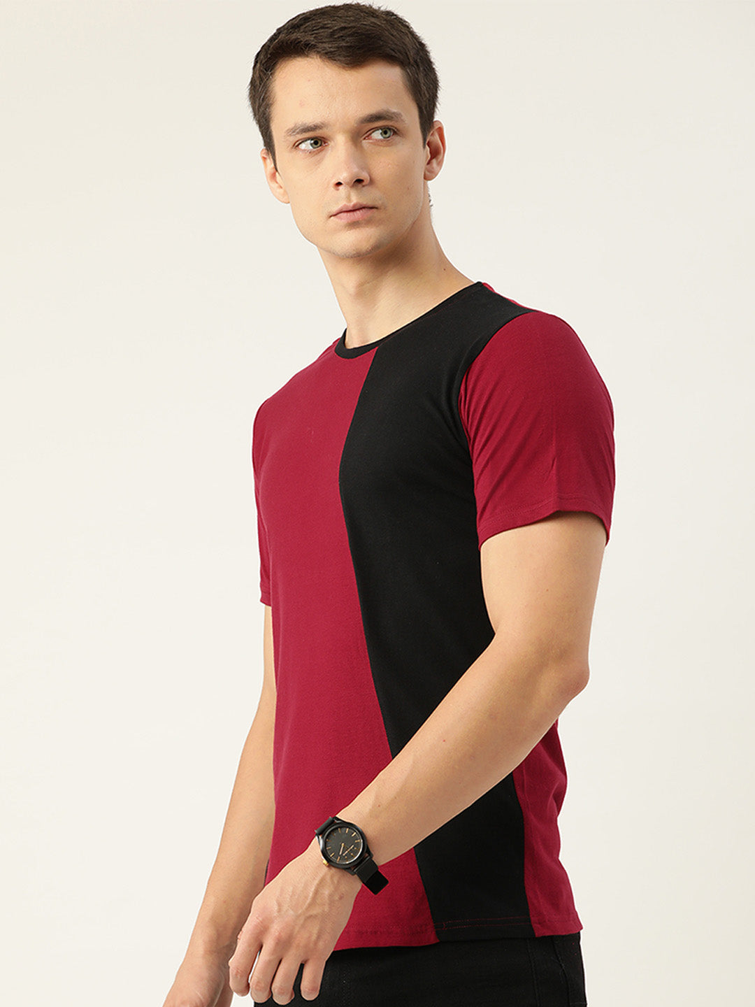 Cb Maroon Black T-Shirt