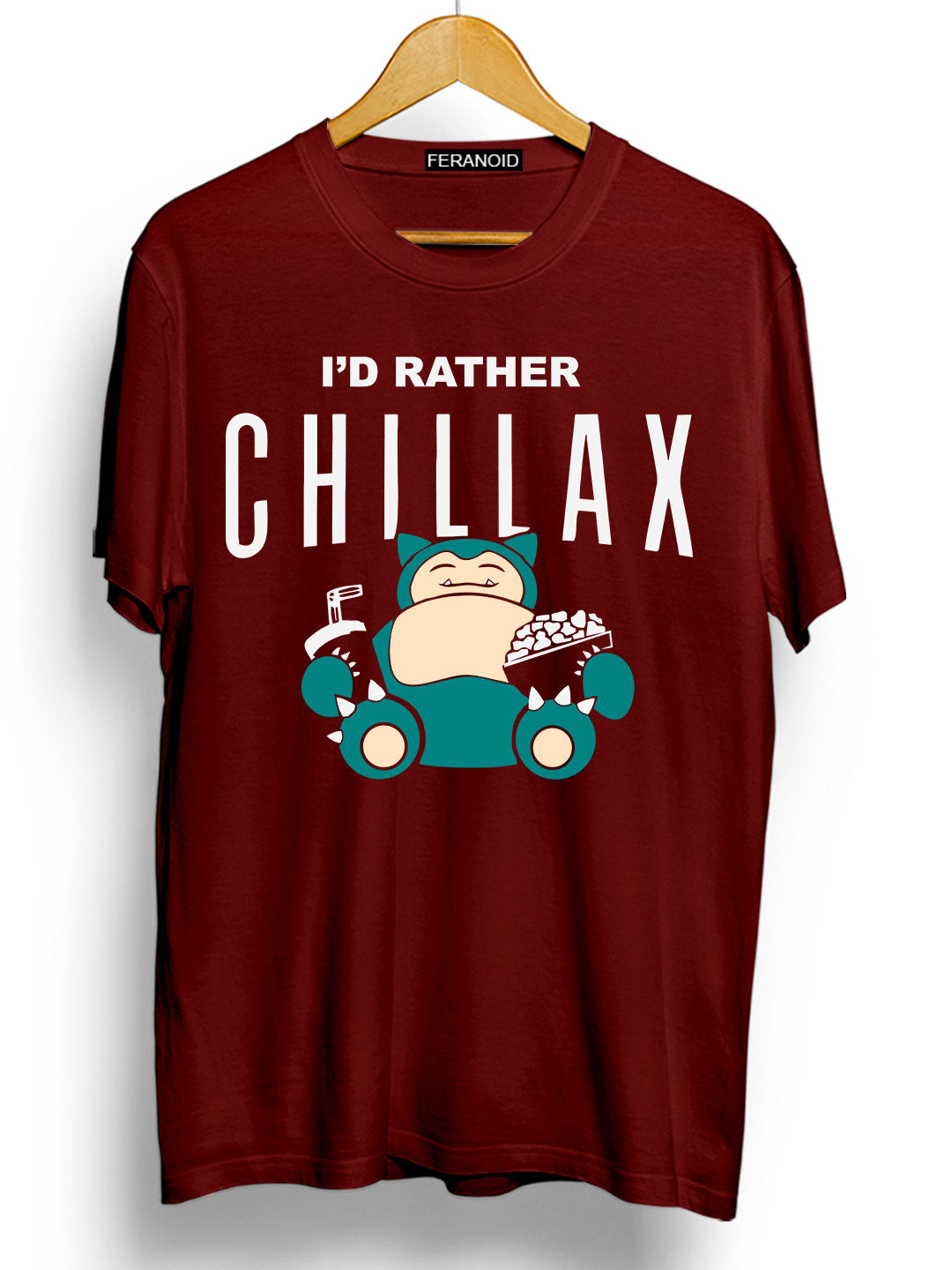 CHILLAX MAROON T-SHIRT