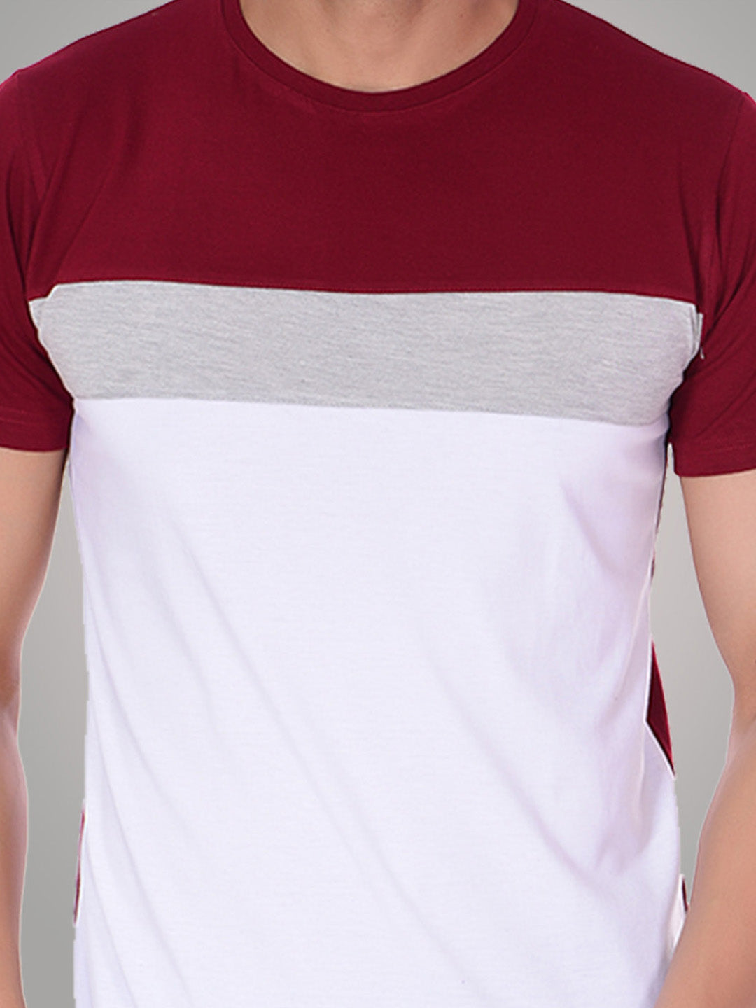 Color Block Half Sleeves T-Shirt
