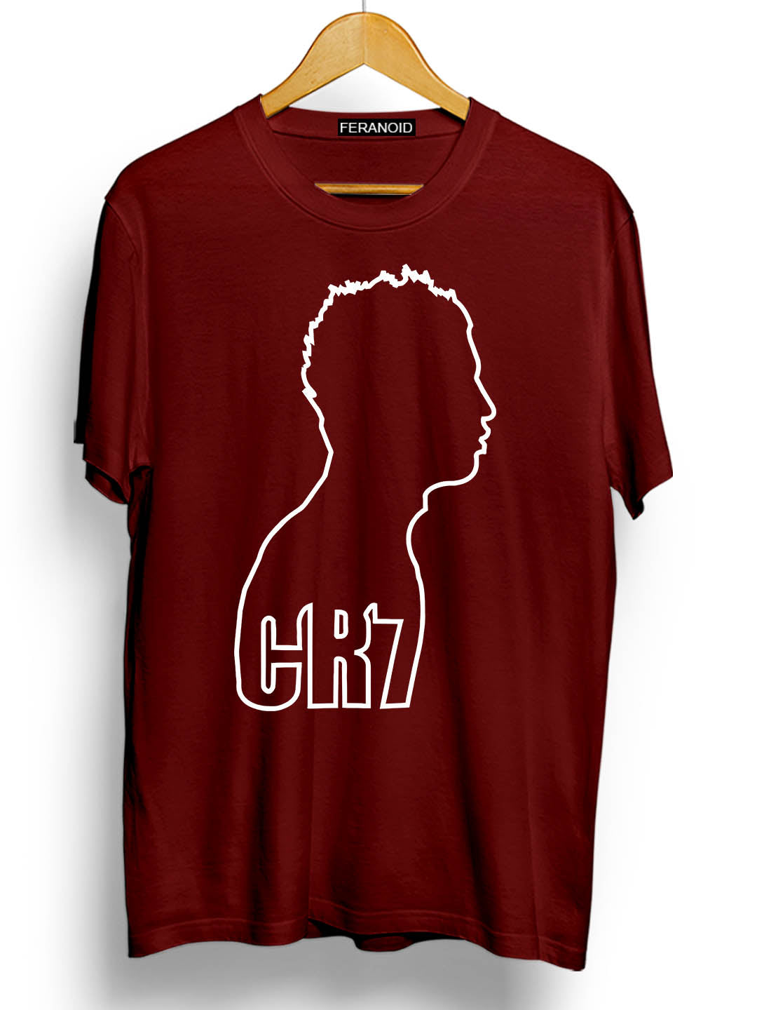 CR7 WHITE MAROON T-SHIRT