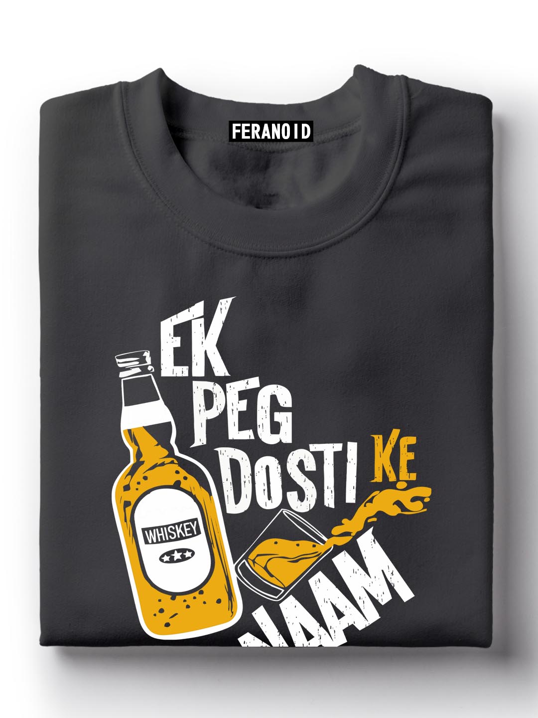 Ek Peg Dosti Ke Naam Grey T-Shirt