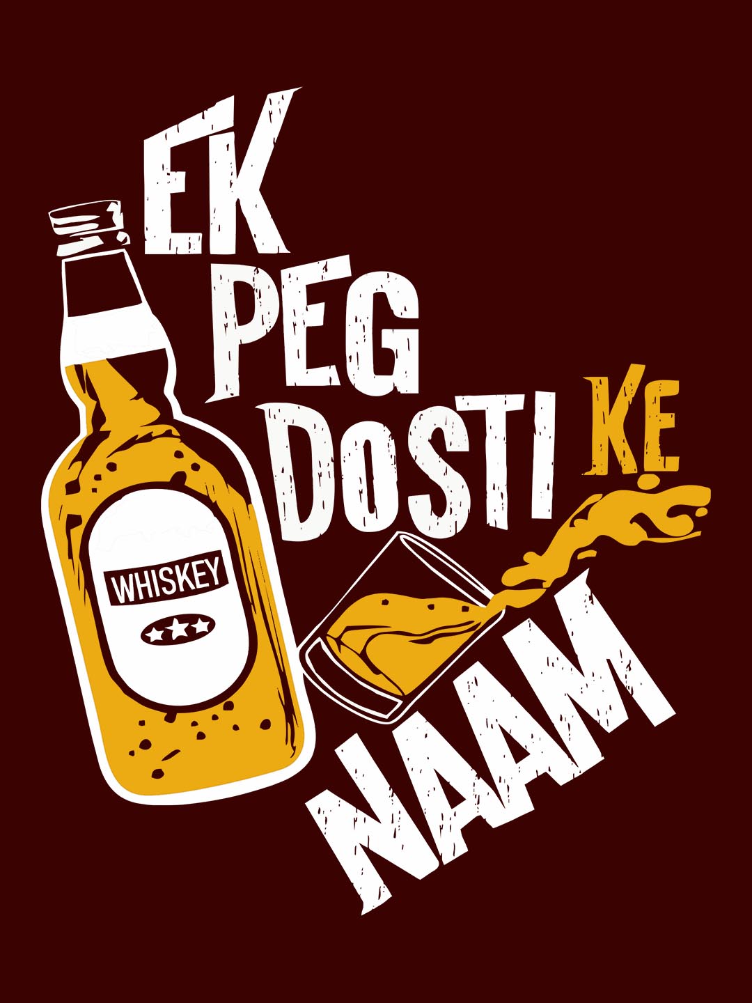 Ek Peg Dosti Ke Naam Grey T-Shirt