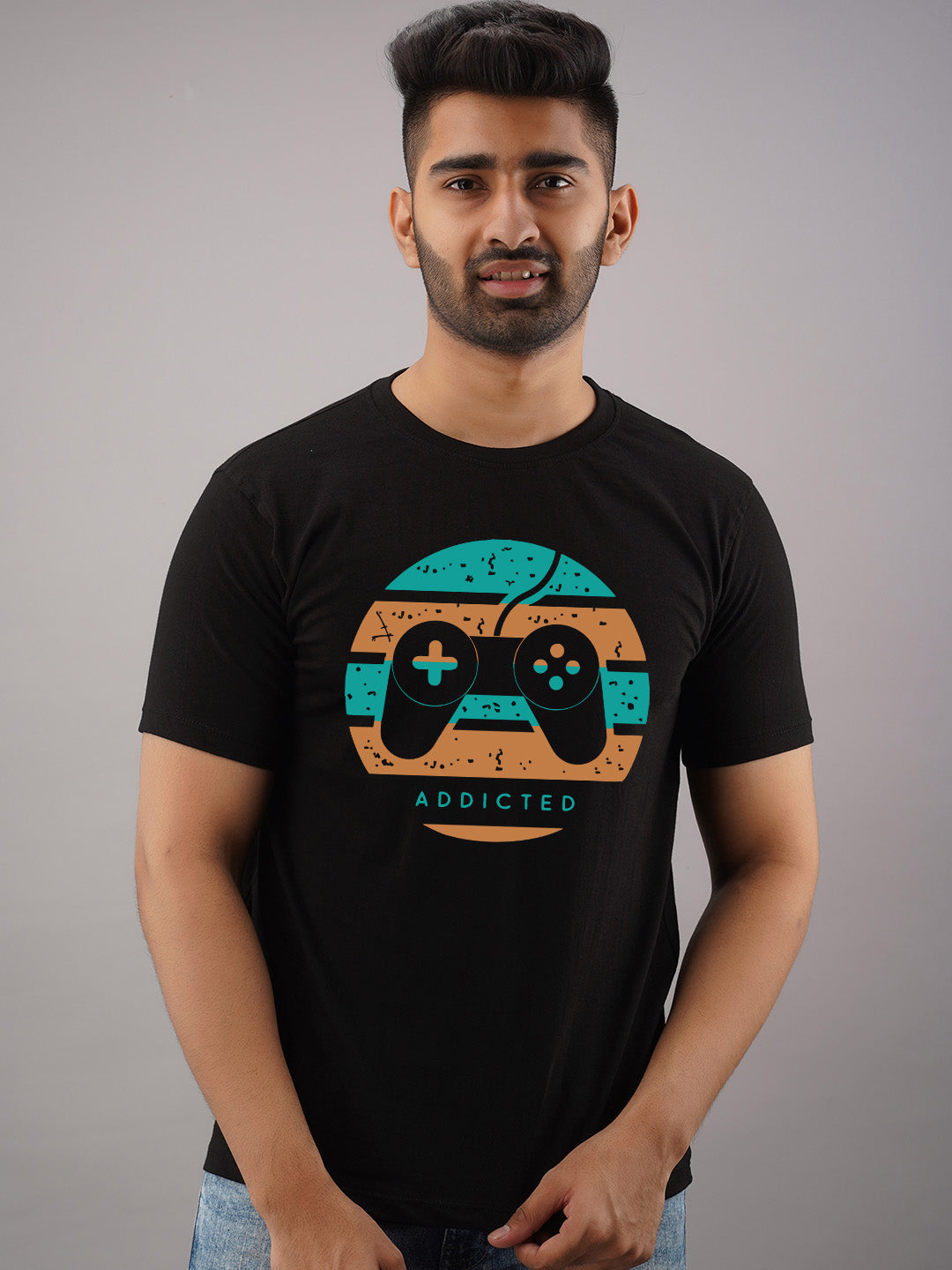Game Addicted Black T-Shirt