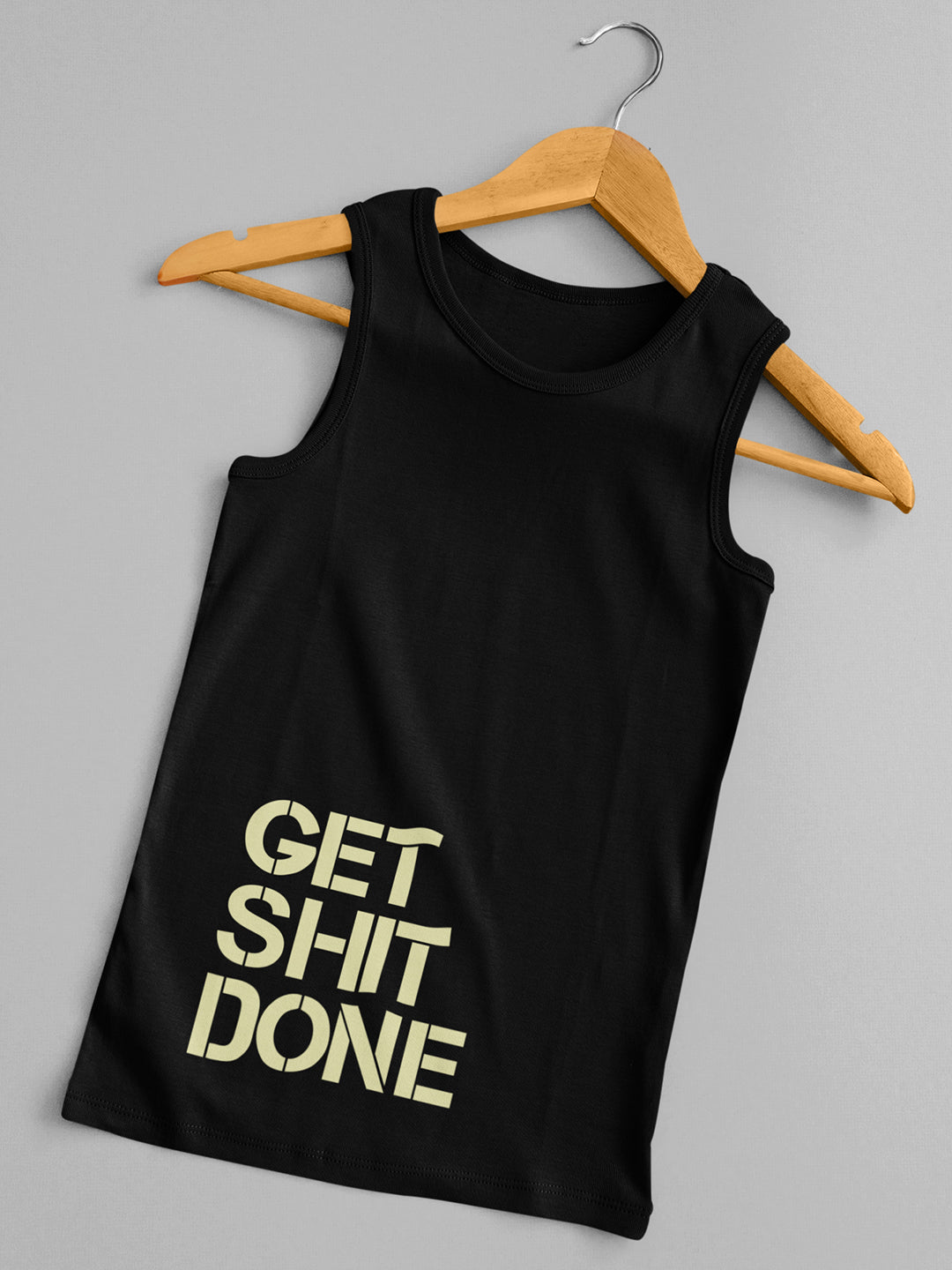 Get Shit Done Black Sleeveless T-Shirt