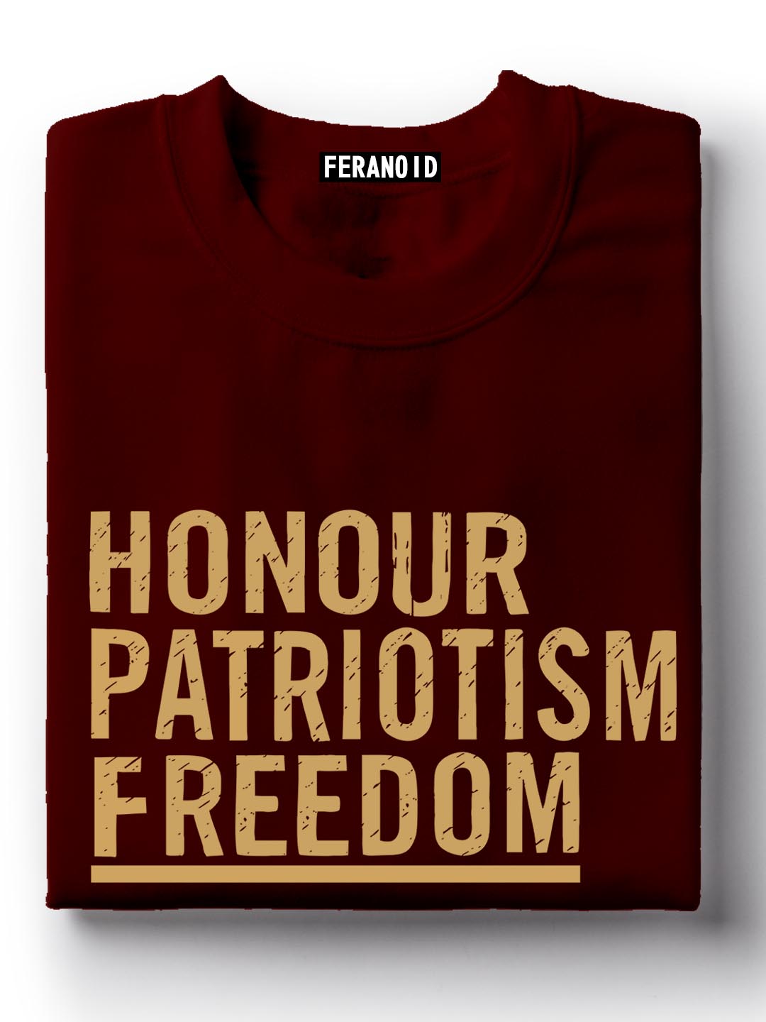 Honour Patriotism Freedom India Black T-Shirt