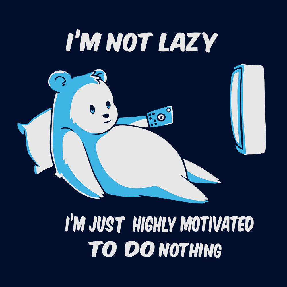 I Am Not Lazy Black T-Shirt