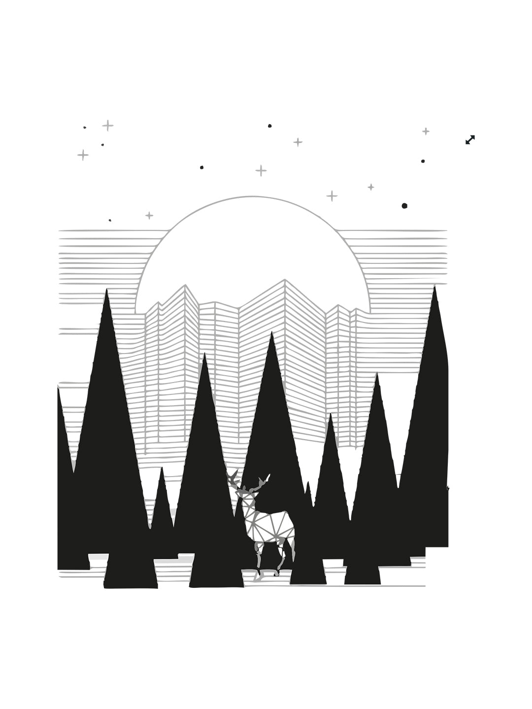 Lineart White T Shirt