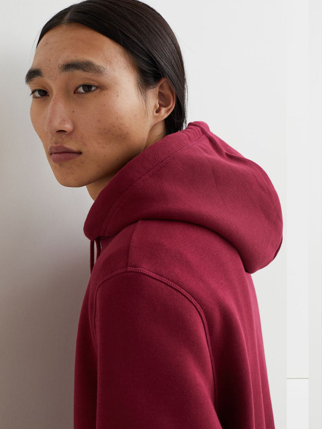 MAROON SOLID HOODIE SWEATSHIRT