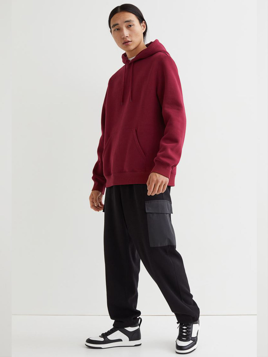 MAROON SOLID HOODIE SWEATSHIRT