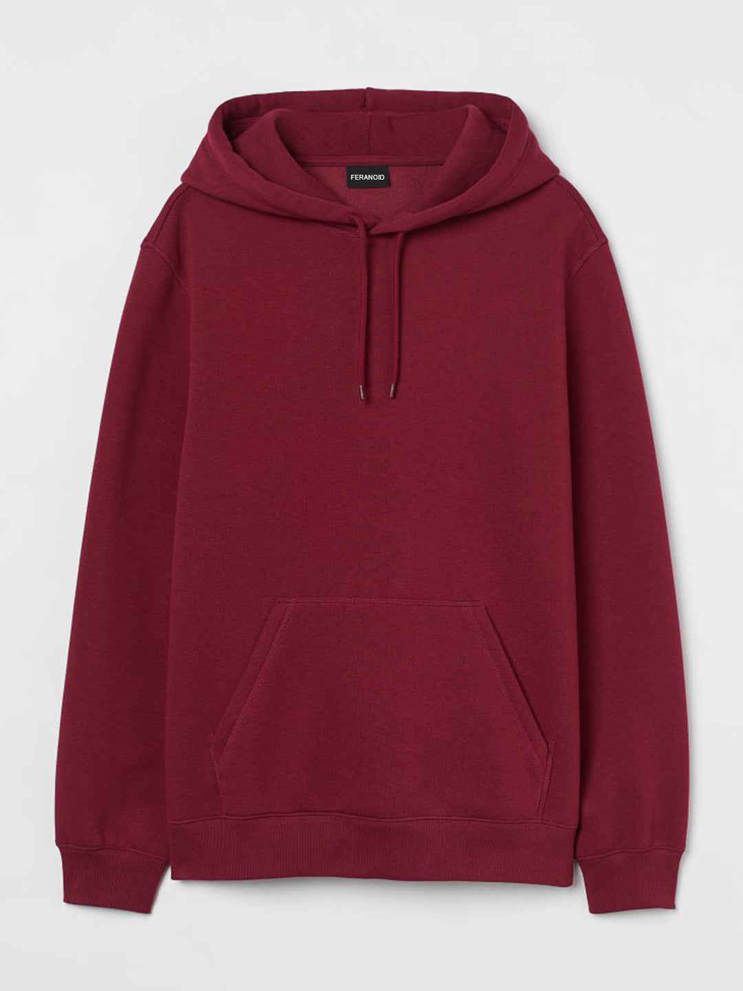 MAROON SOLID HOODIE SWEATSHIRT