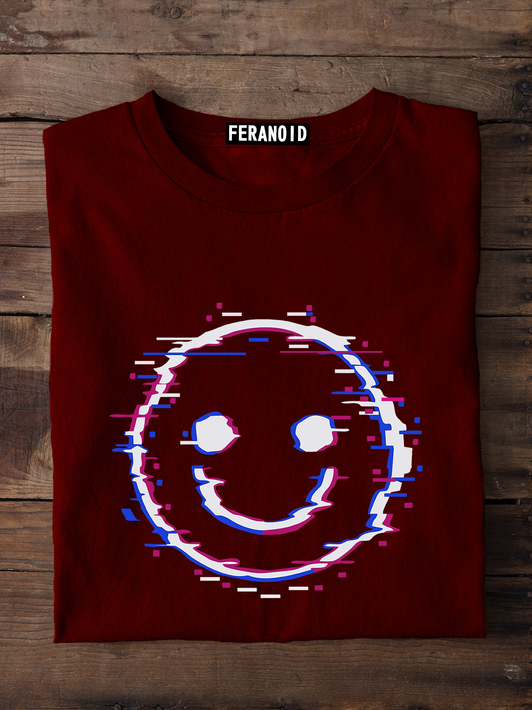 Blur Smiley Maroon T-Shirt