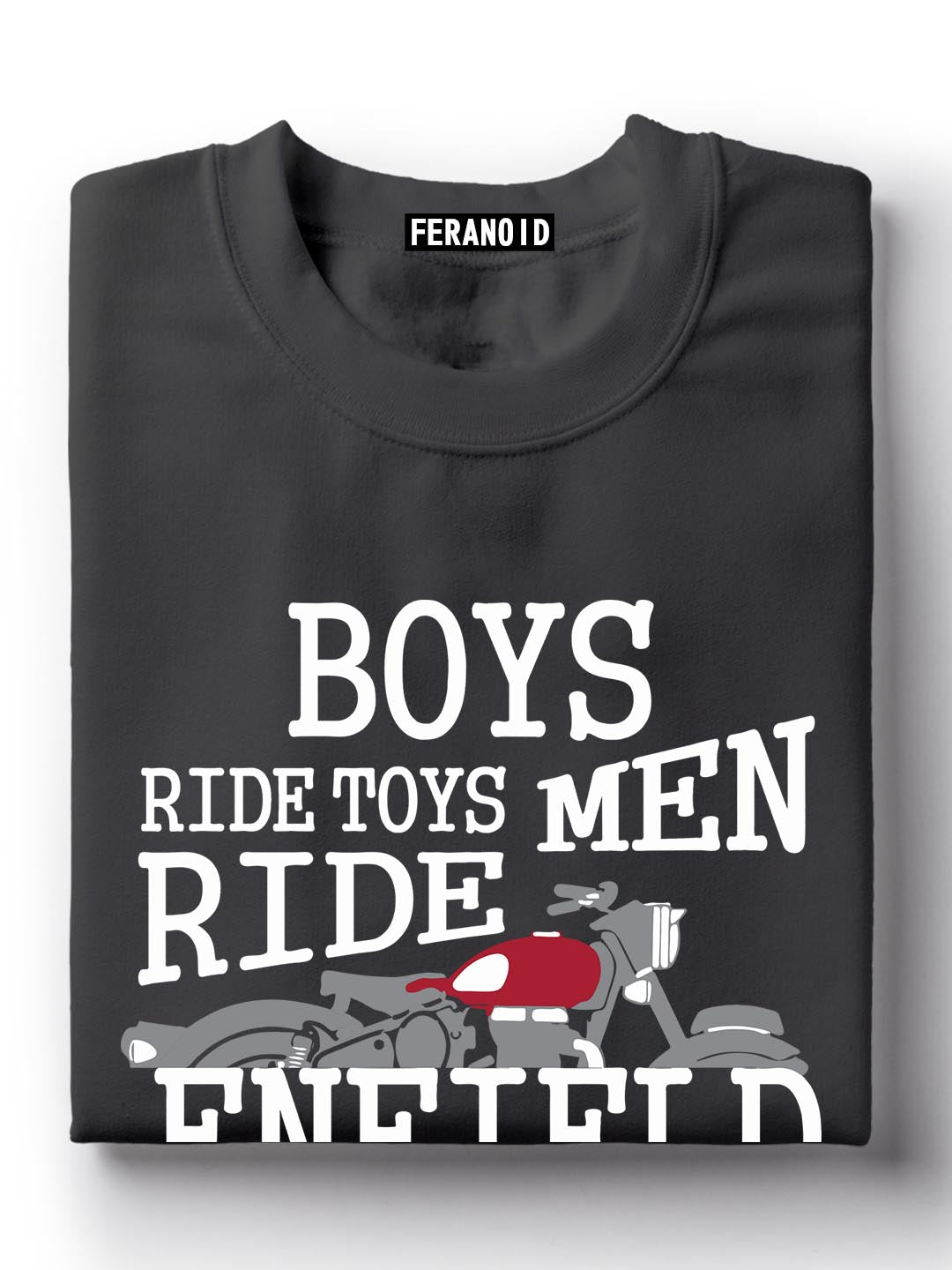Men Ride Enfield Grey T-Shirt