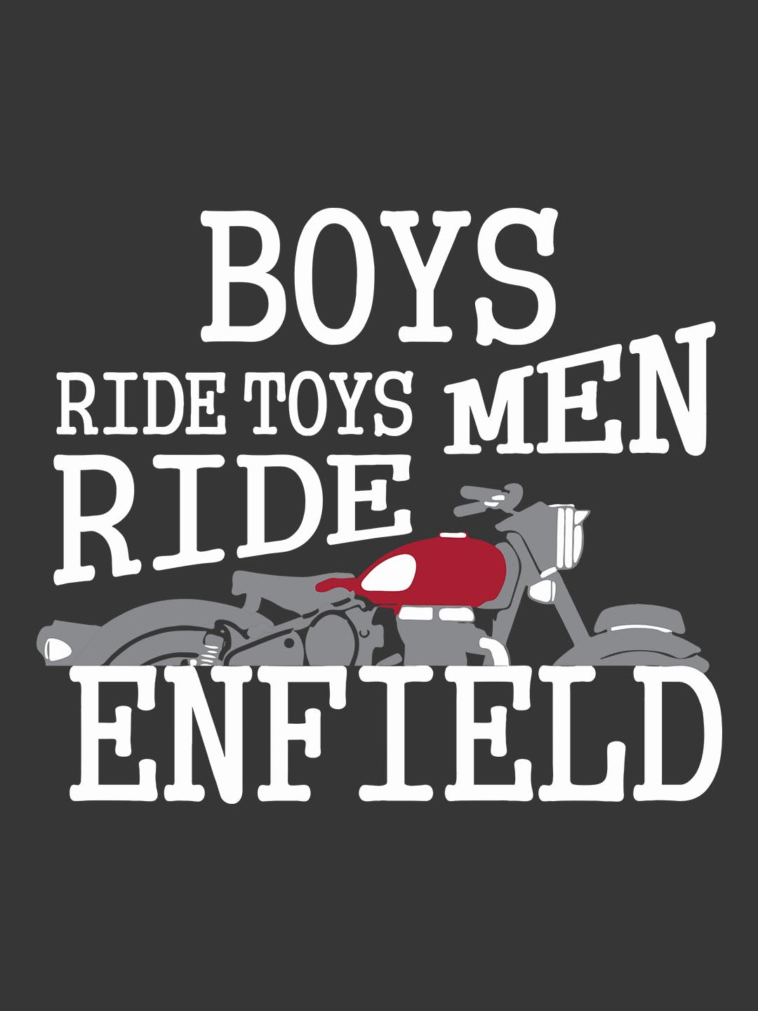 Men Ride Enfield Grey T-Shirt