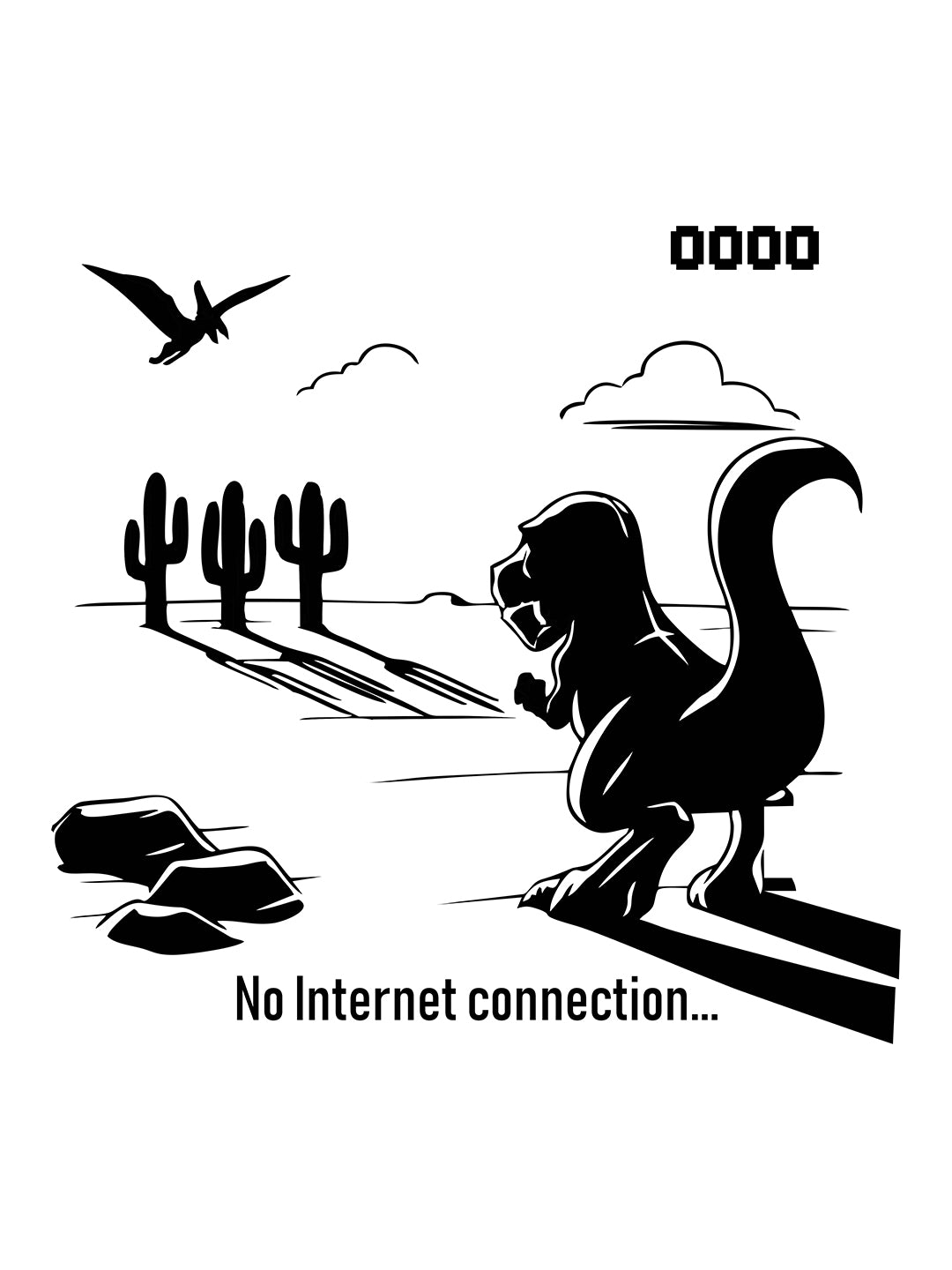 No Internet White T-Shirt