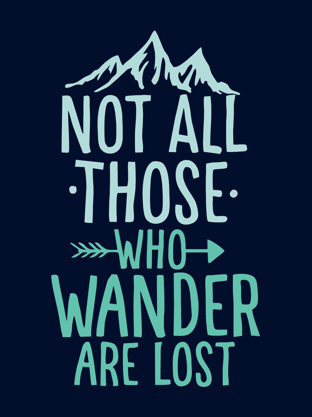 Not All Those Who Wander Blue T-Shirt