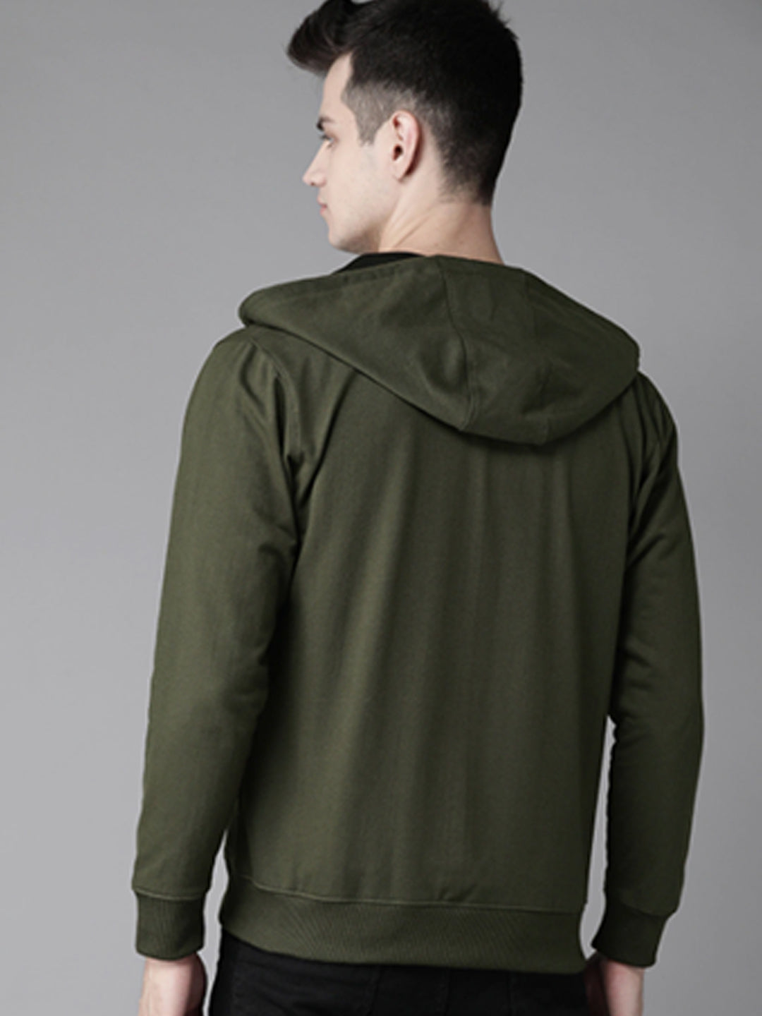 OLIVE GREEN ZIP HOODIE