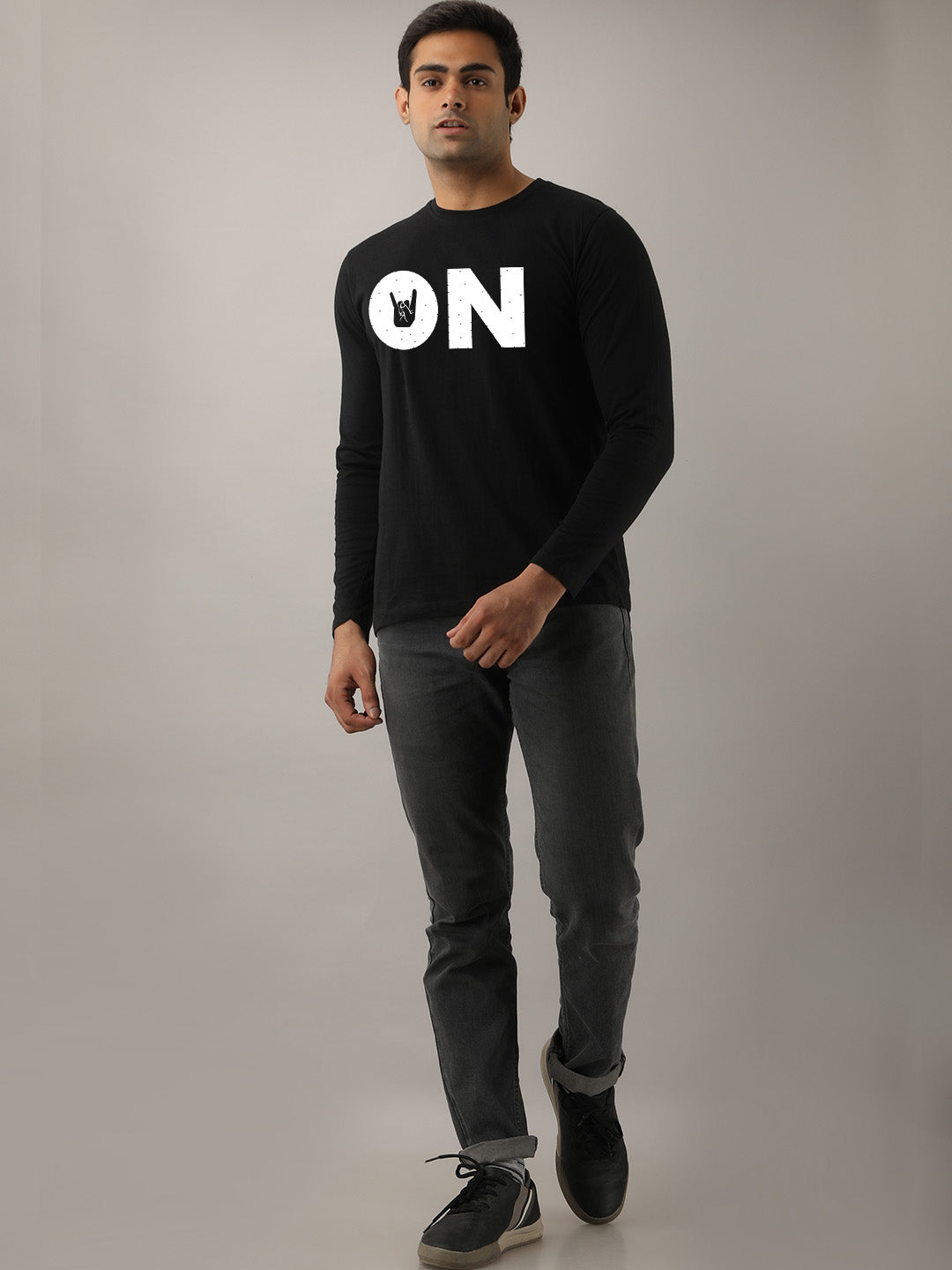 On Yellow Full Sleeves T-Shirt