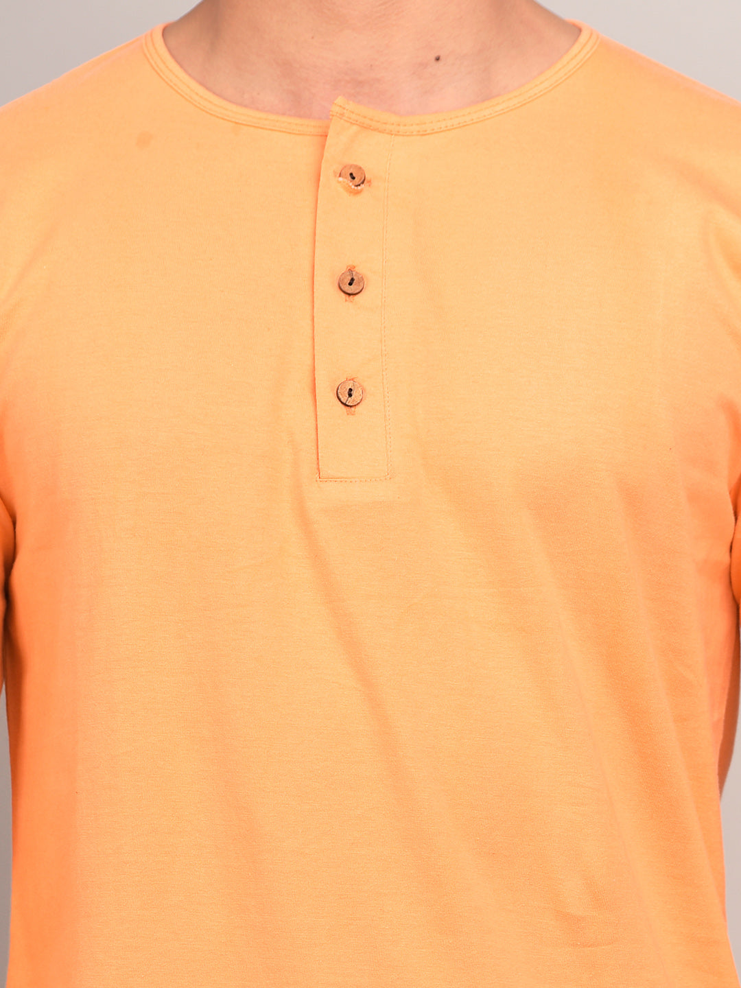 PACK OF 2 PLAIN GREY AND PEACH FULL SLEEVES HENLEY
