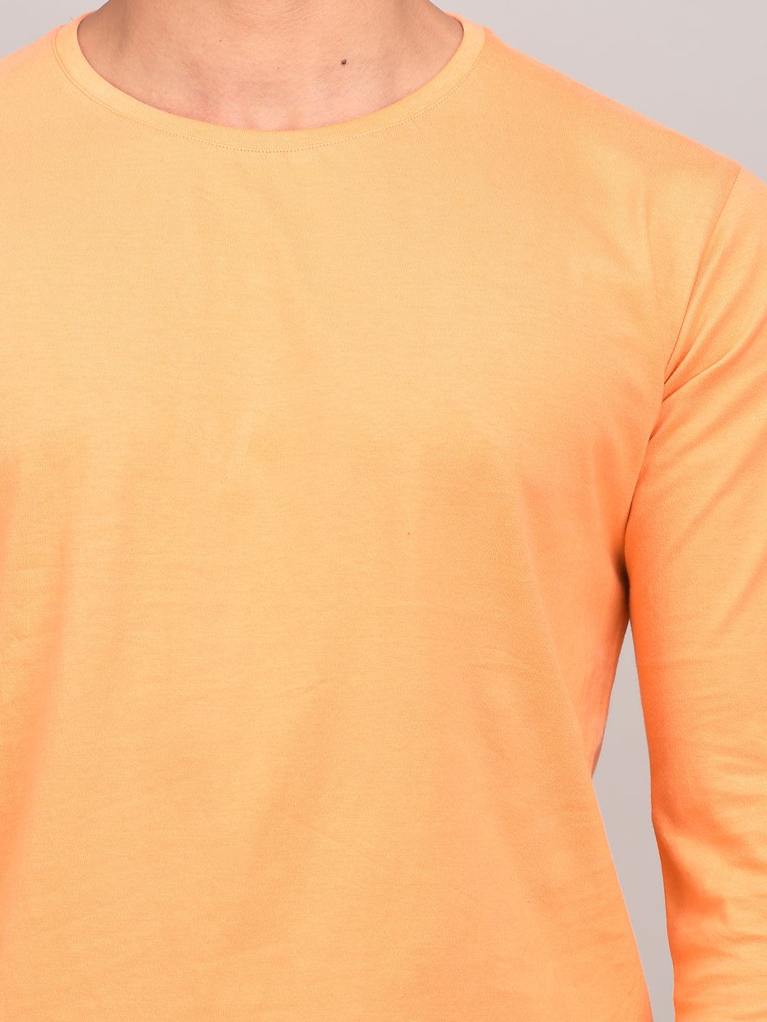 Pack Of 2 Plain Peach And Brown Full Sleeves T-Shirts