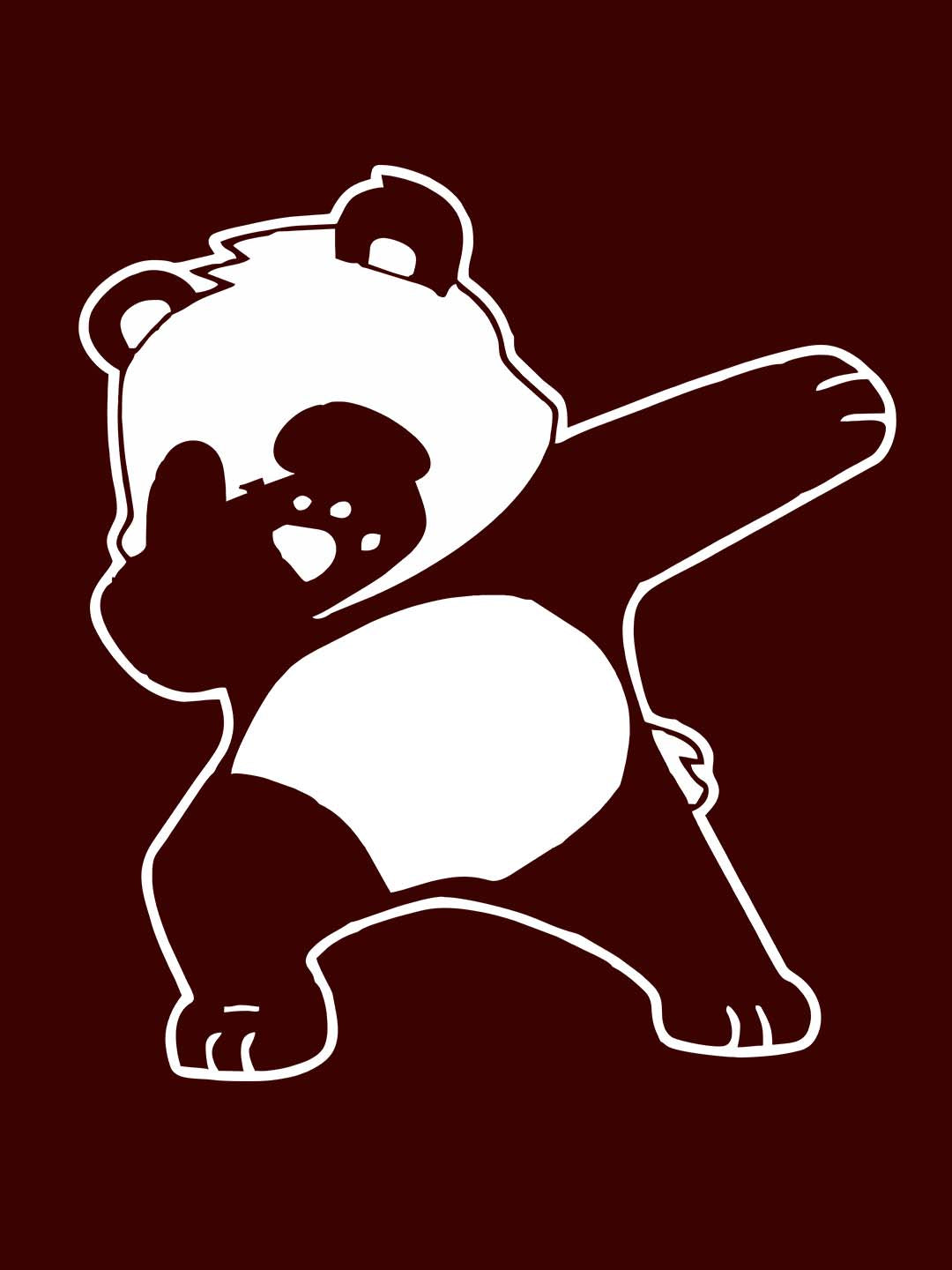 Panda Maroon T-Shirt