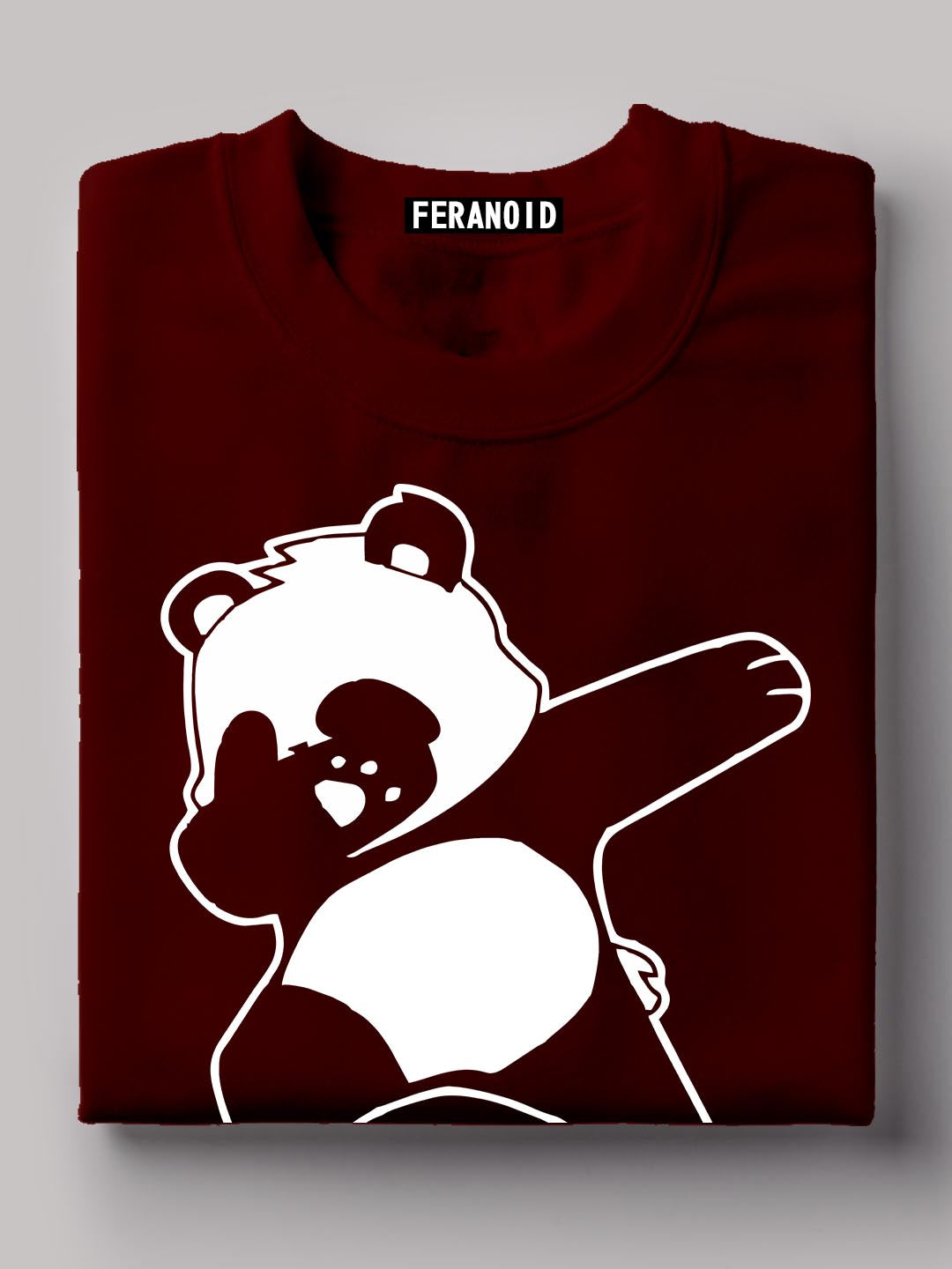 Panda Maroon T-Shirt