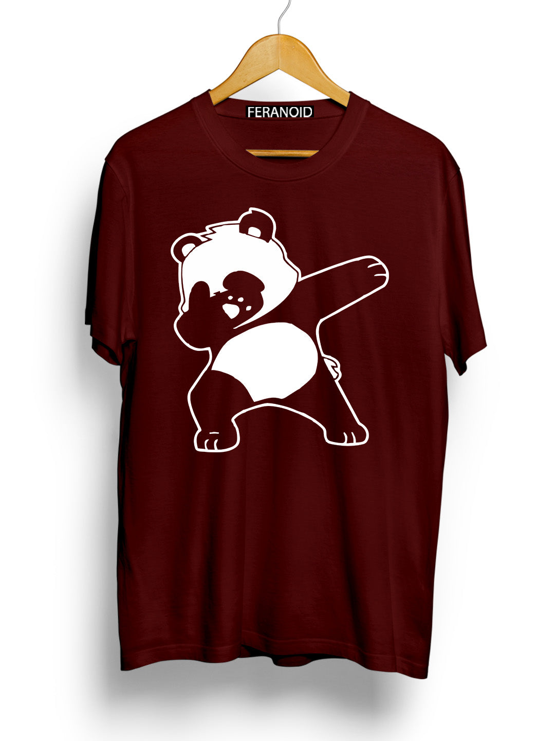 Panda Maroon T-Shirt