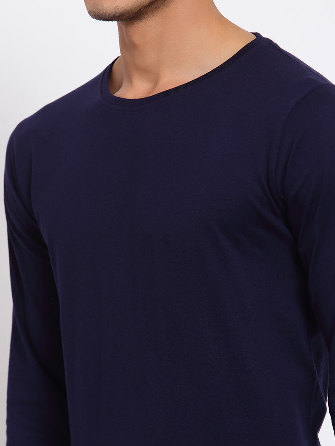 Plain Blue Full Sleeves T-Shirt