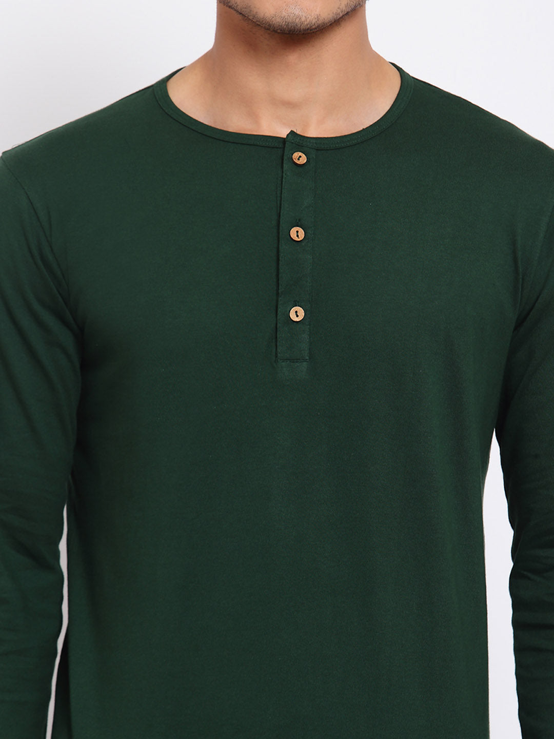 PLAIN GREEN FULL SLEEVE HENLEY