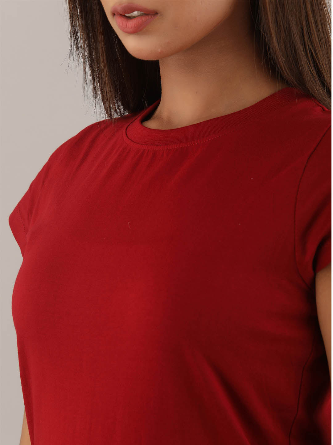 Plain Maroon T-Shirt Dress