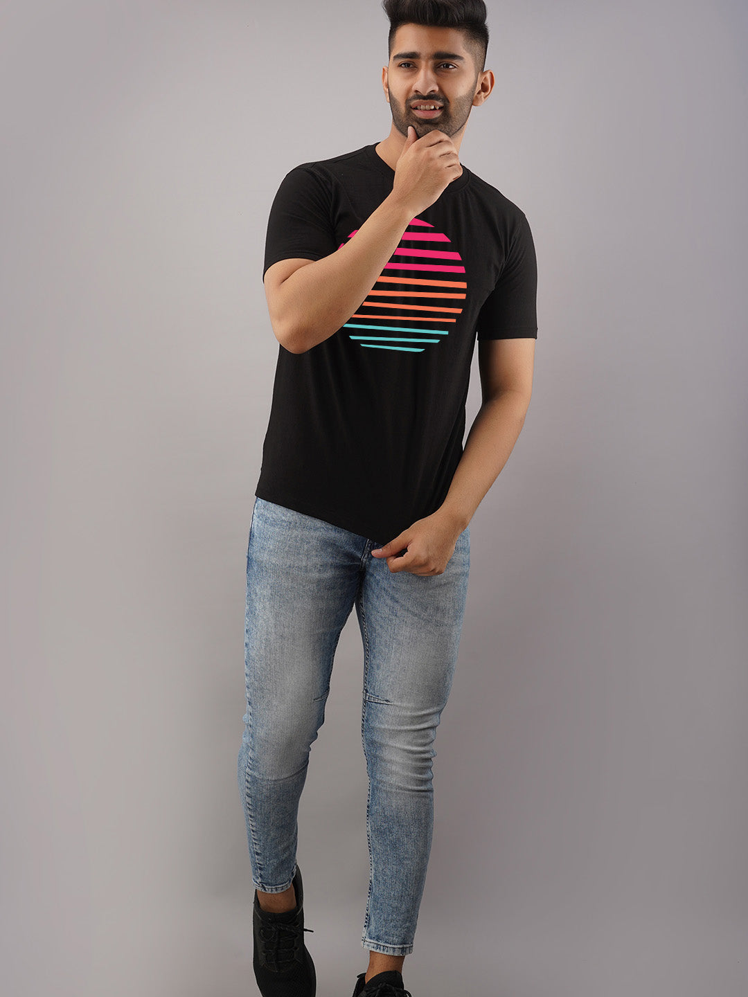 Shades Of Sun Black T-Shirt