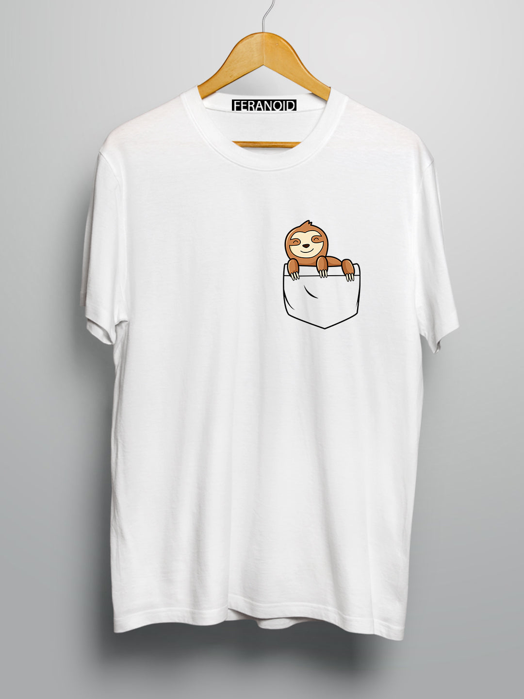 Sloth Pocket White T-shirt