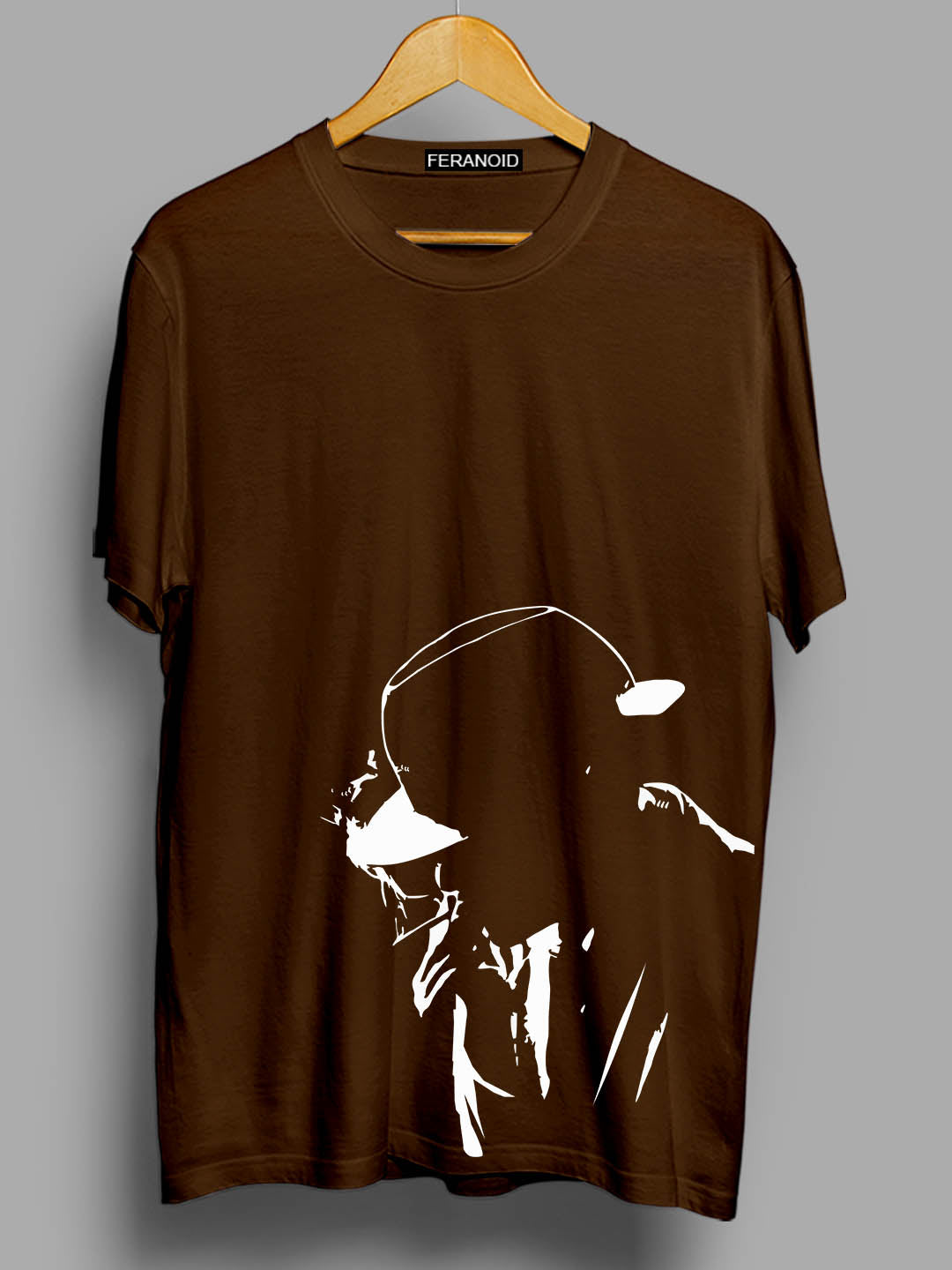 SMOKE MAN BROWN T-SHIRT