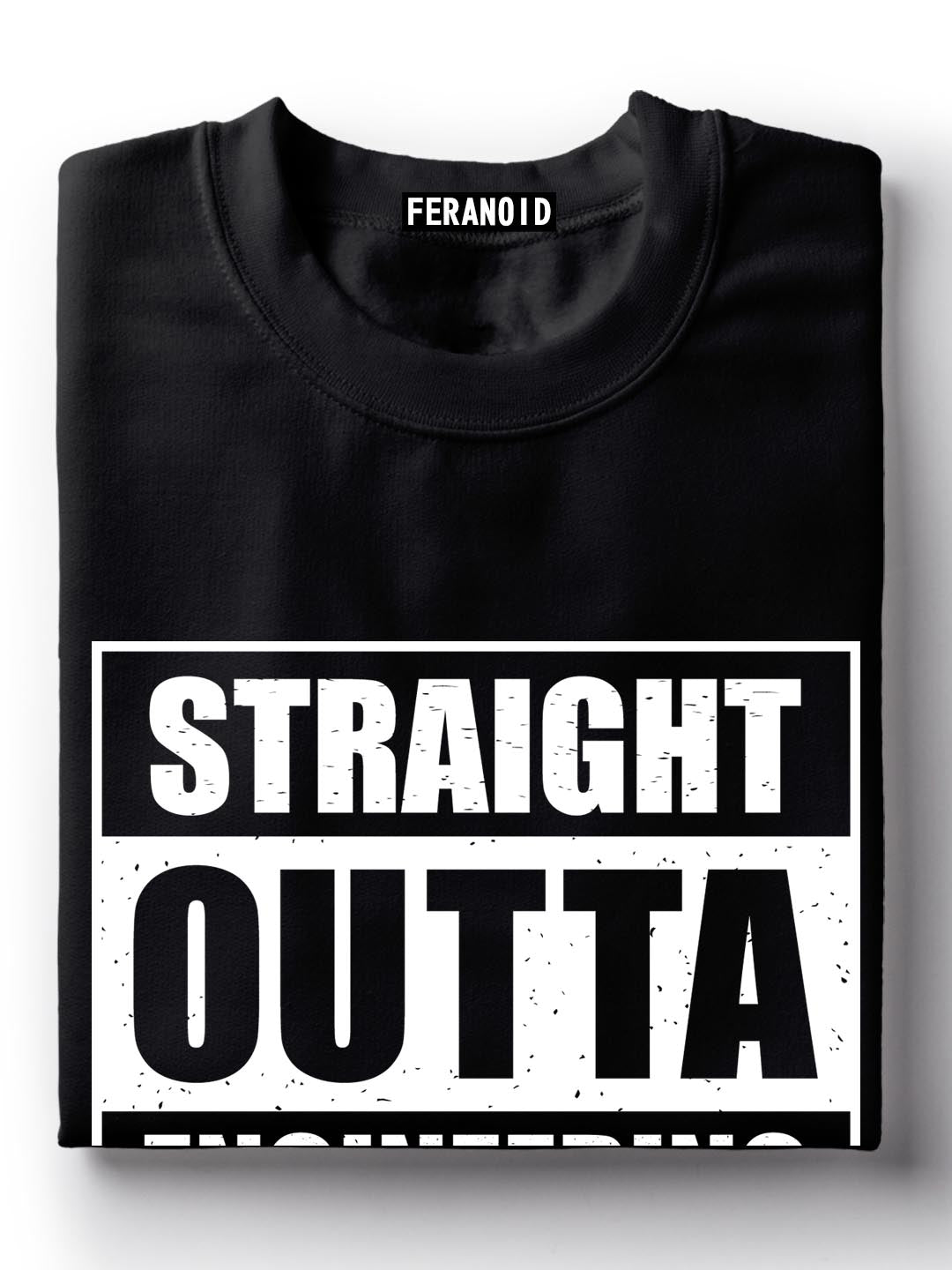 Straight Outta Engineering Black T-Shirt