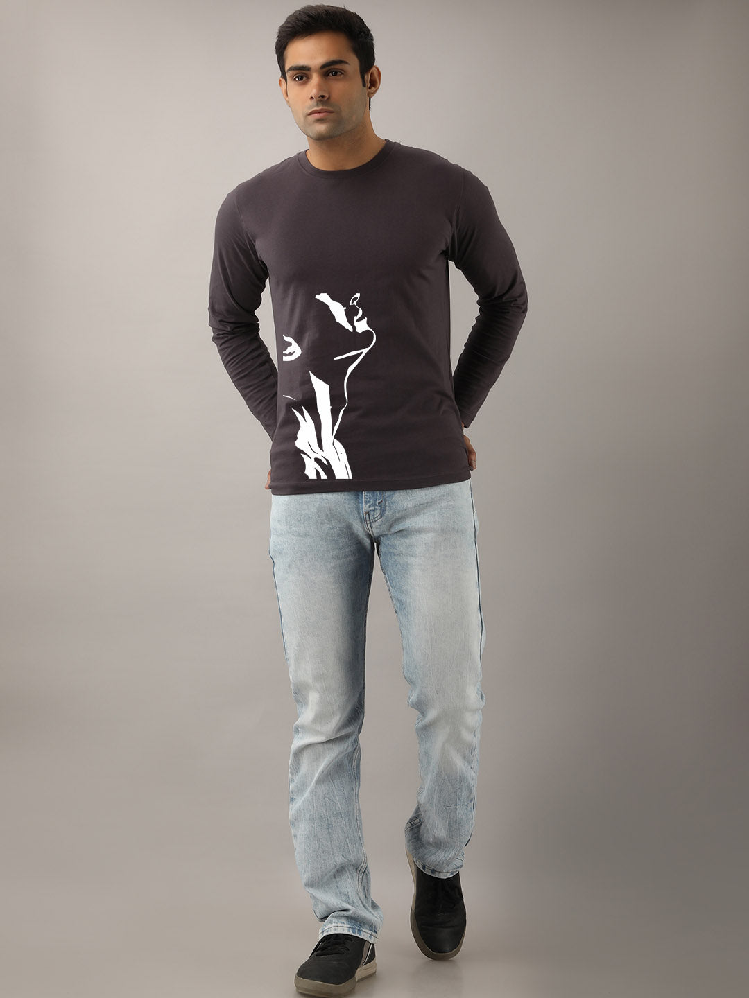 Stud Boy Maroon Full Sleeves T-Shirt