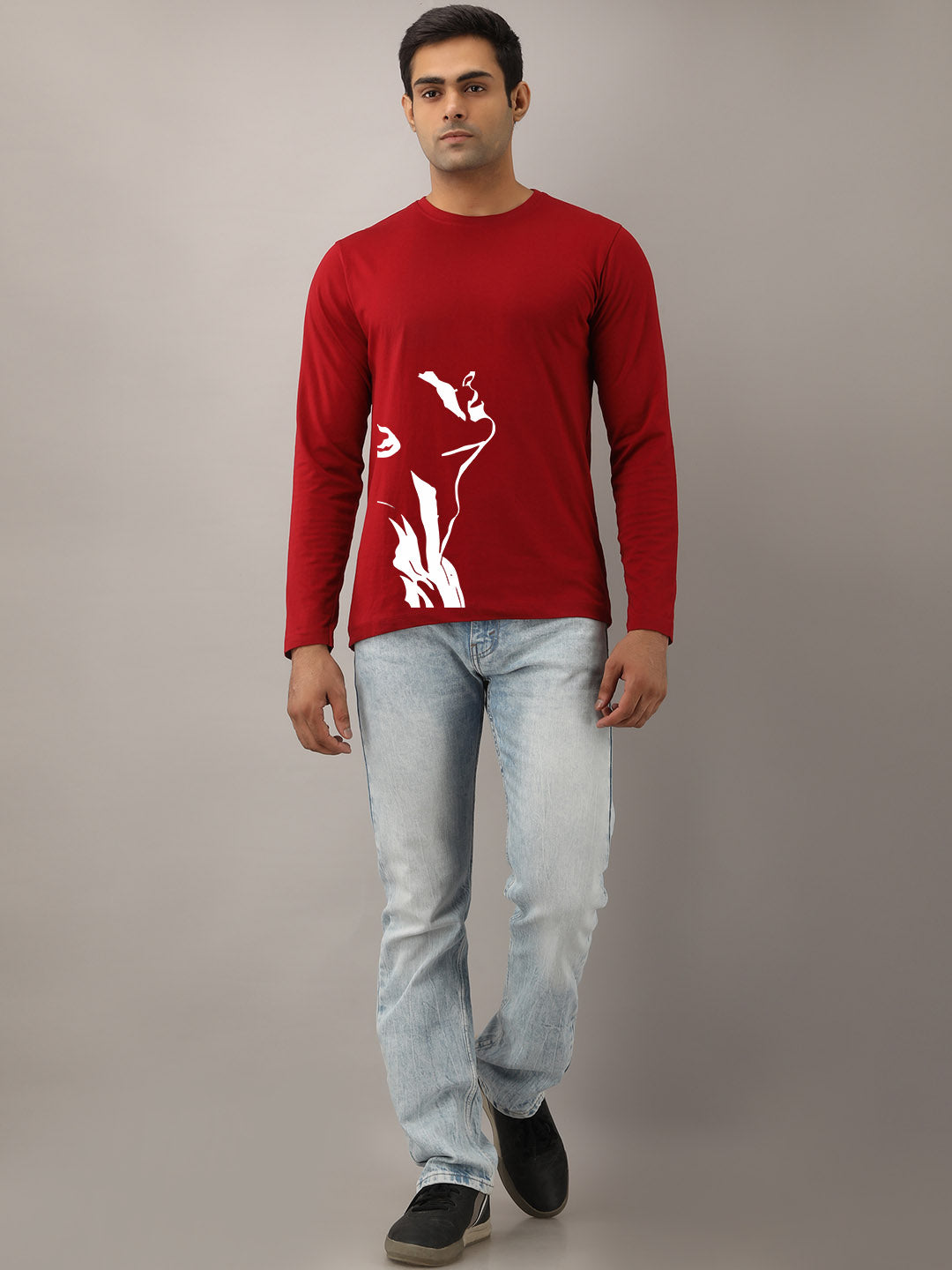 Stud Boy Maroon Full Sleeves T-Shirt