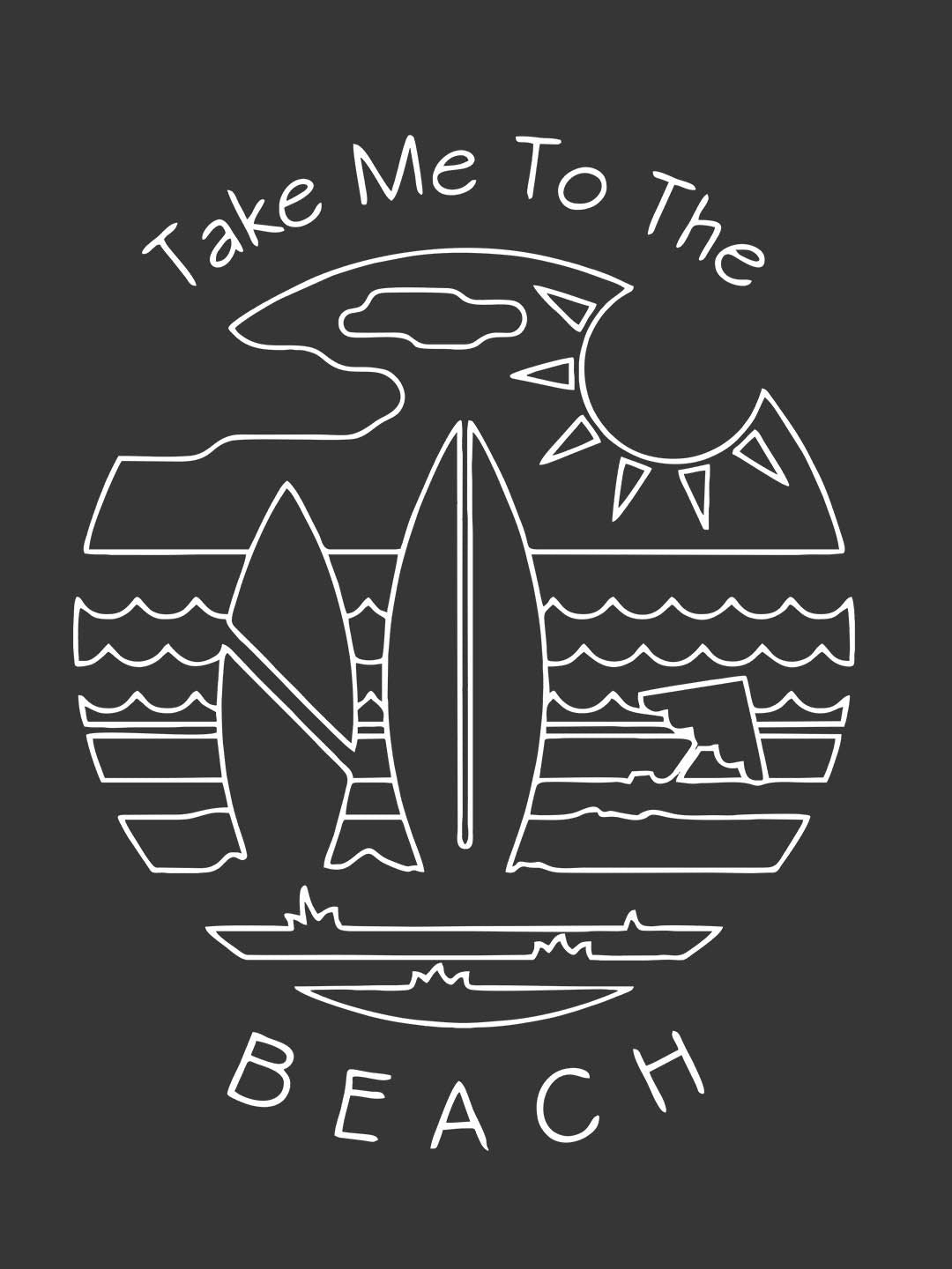 Take Me To The Beach Black T-Shirt