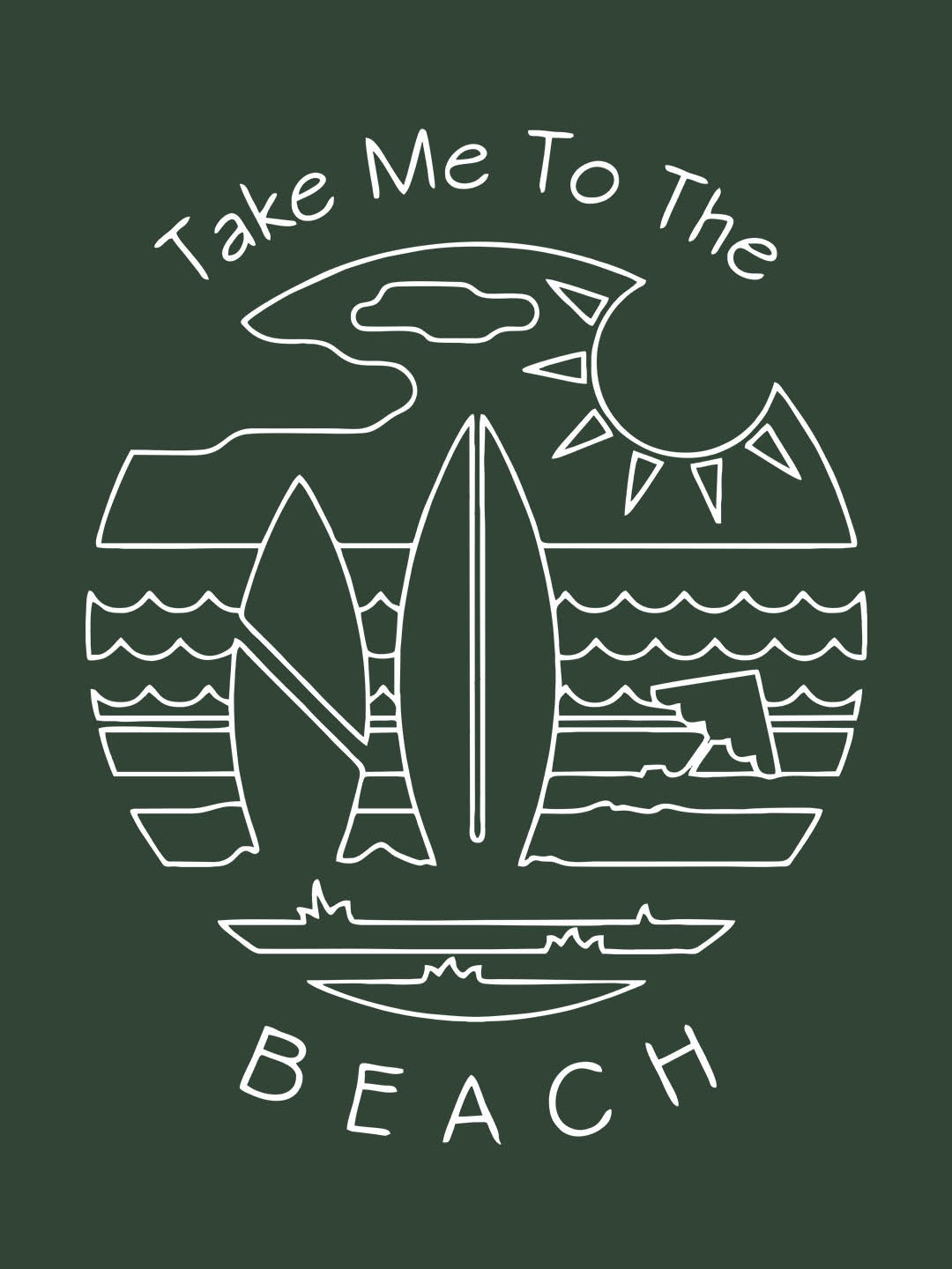 Take Me To The Beach Black T-Shirt
