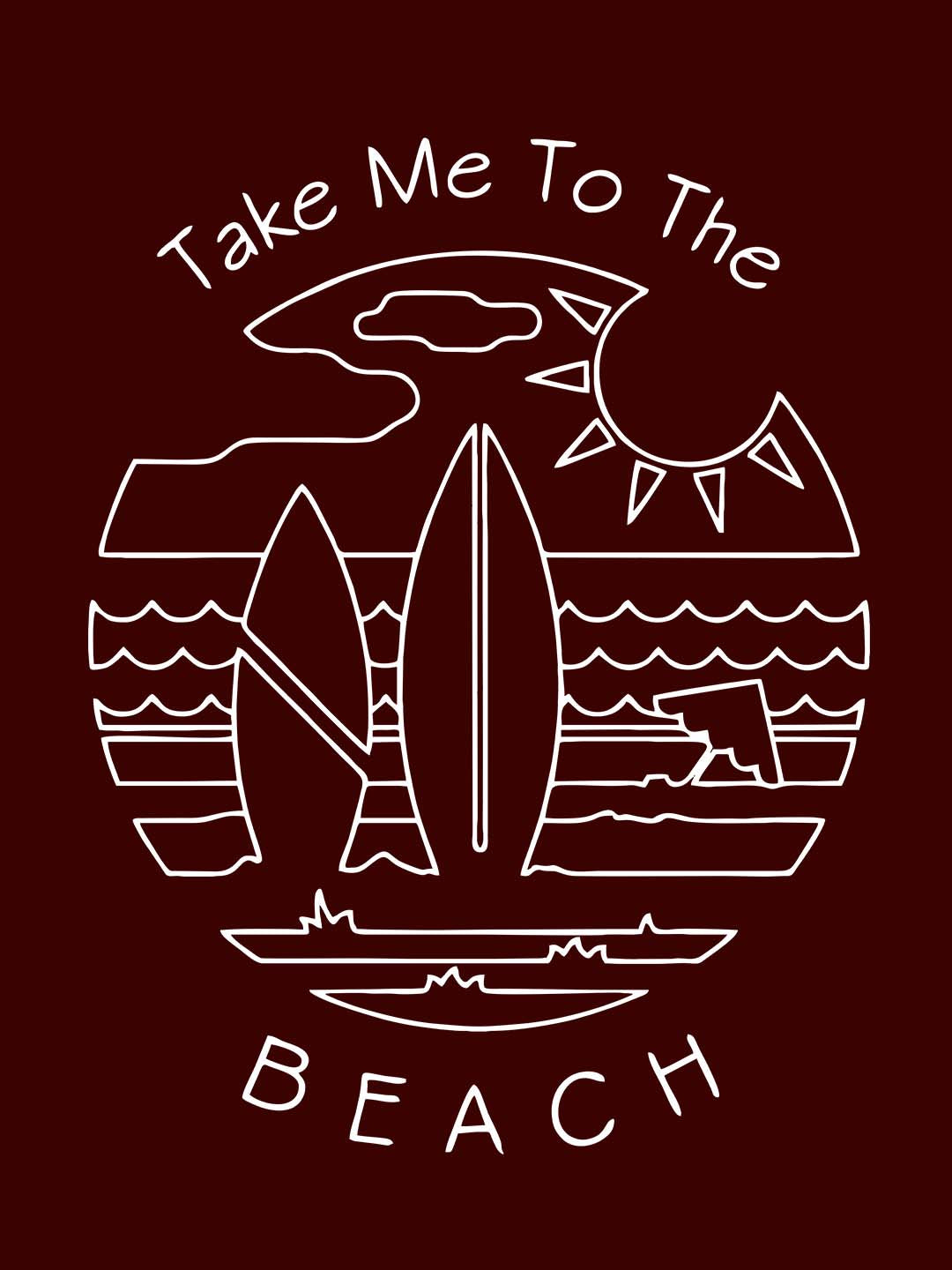 Take Me To The Beach Black T-Shirt