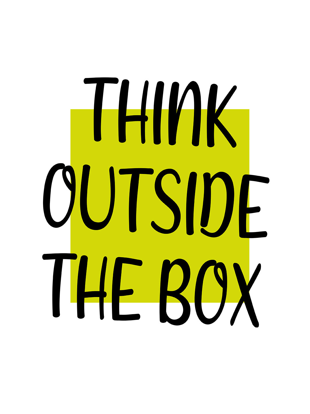 Think Out Side Box White T-Shirt