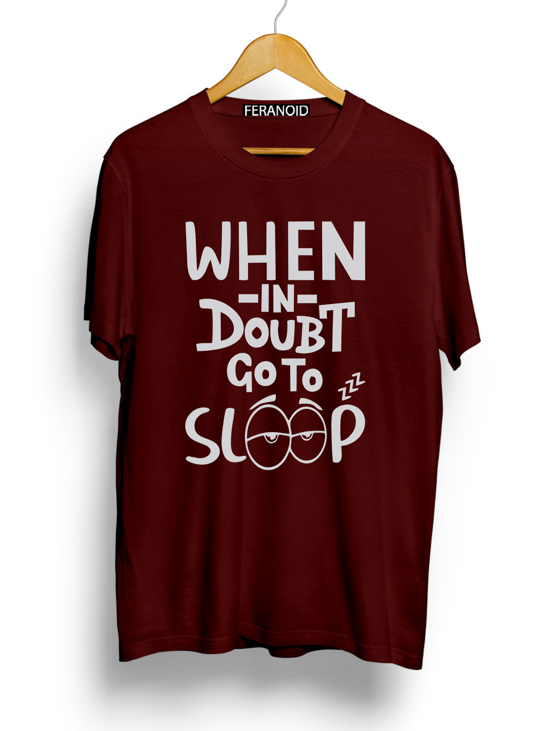 When In Doubt Go To Sleep Black T-Shirt