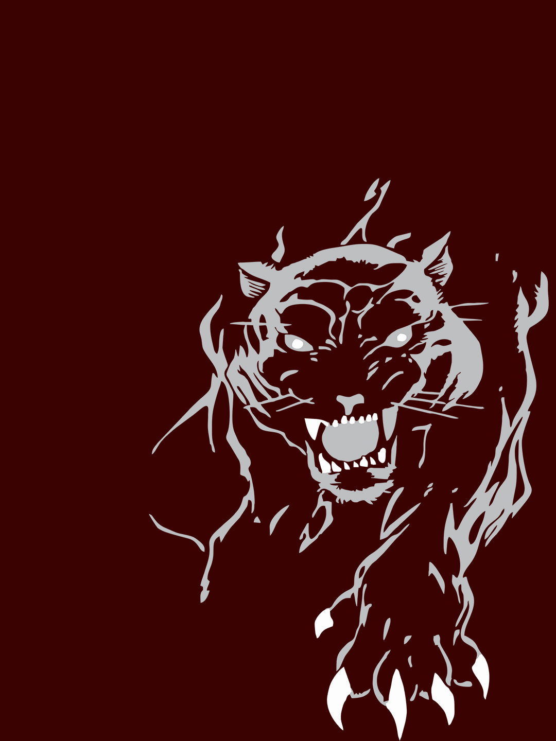 Wild Lion Maroon T-Shirt
