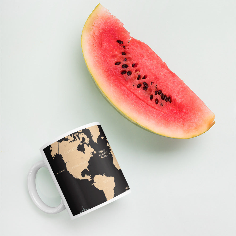 WORLD MAP COFFEE MUG